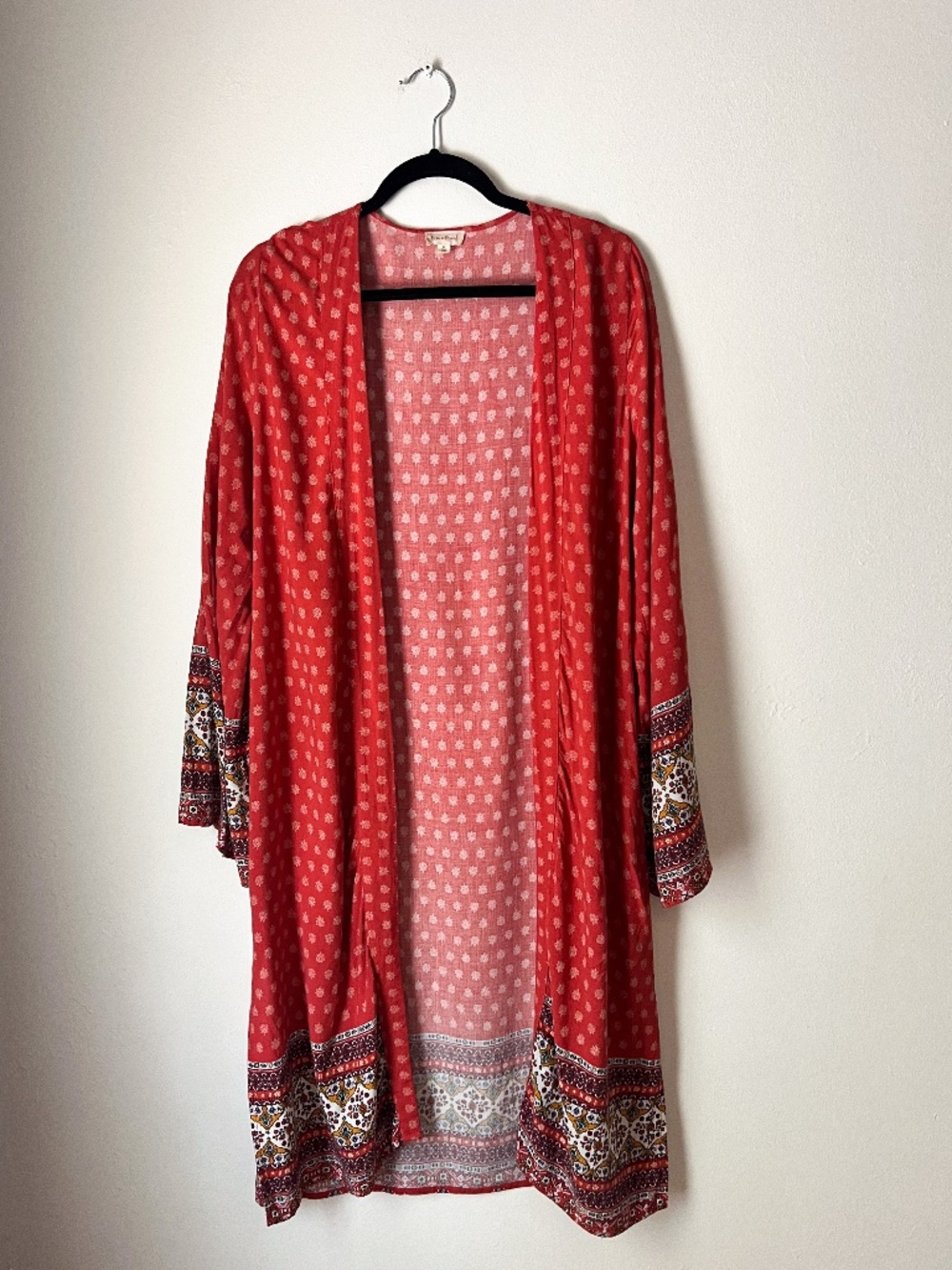 Hem & Thread Boho Duster Kimono Cardigan Rayon Festival Layering Piece